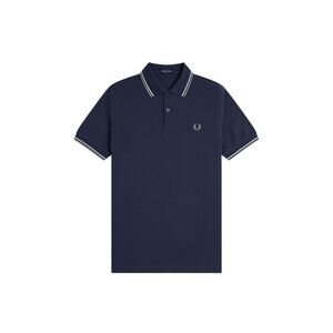 Fred Perry Mens Twin Tip Polo Shirt / Airforce Blue